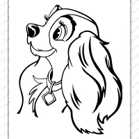 printable lady and the tramp pdf coloring pages