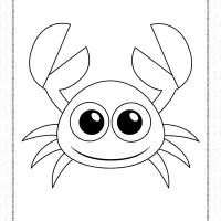 Printable Little Cute Crab Pdf Coloring Page 5 printable little cute crab pdf coloring page