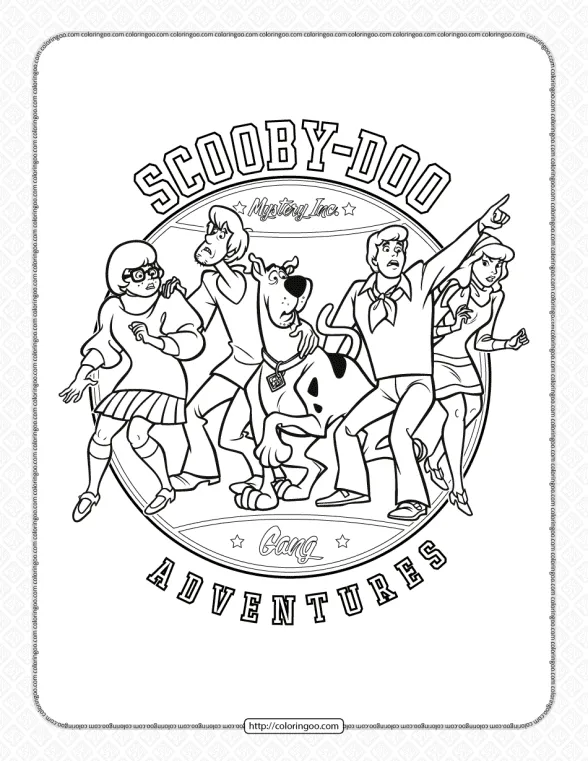 Printable Scooby-Doo Adventures Coloring Page 1 printable scooby doo adventures coloring page
