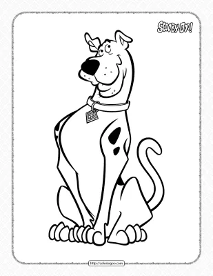 Printable Scooby-Doo Coloring Sheet for Kids