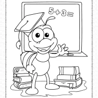 Printable Smart Bee Coloring Page 3 printable smart bee coloring page