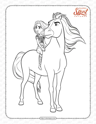 Printable Spirit Untamed Pdf Coloring Pages