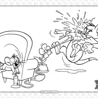 printable tom and jerry coloring sheet