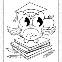 printable wise owl coloring page for kids