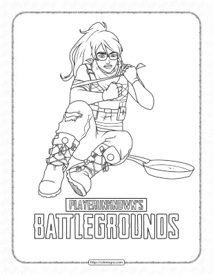 Pubg Battlegrounds Coloring Pages for Kids