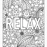 relax pdf coloring page for adults