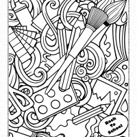 school items coloring page