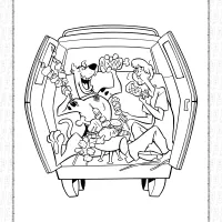 scooby doo and shaggy coloring page for kids