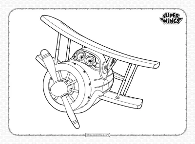 Super Wings Albert Pdf Coloring Pages