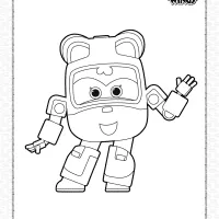 Super Wings Dizzy Coloring Page for Kids 16 super wings dizzy coloring page for kids