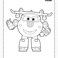 Super Wings Donnie Coloring Page for Kids 20 super wings donnie coloring page for kids