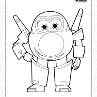 Super Wings Jerome Coloring Page for Kids 21 super wings jerome coloring page for kids