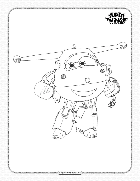 super wings jett pdf coloring pages