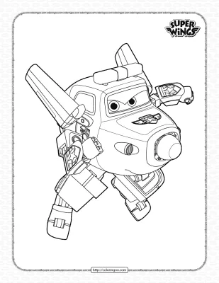 Super Wings Paul Pdf Coloring Pages