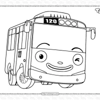 tayo the little bus coloring page