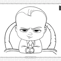The Boss Baby is Sitting on the Chair Coloring Page 17 the boss baby is sitting on the chair colring page