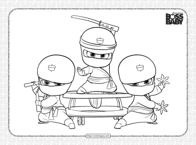 The Boss Baby Ninja Babies Coloring Page