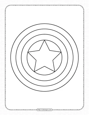 Captain America’s Shield Coloring Page