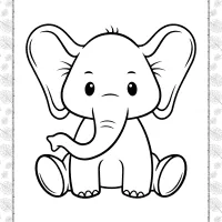 cute baby elephant coloring pages