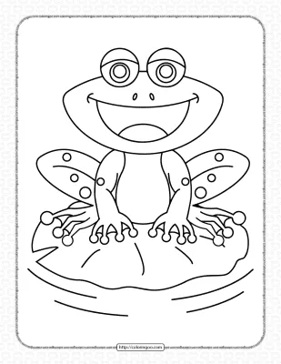 Cute Frog Coloring Pages