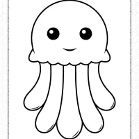Cute Jellyfish Coloring Pages for Kids 3 cute jellyfish coloring pages for kids