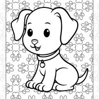 Cute Puppy Coloring Pages 6 cute puppy coloring pages