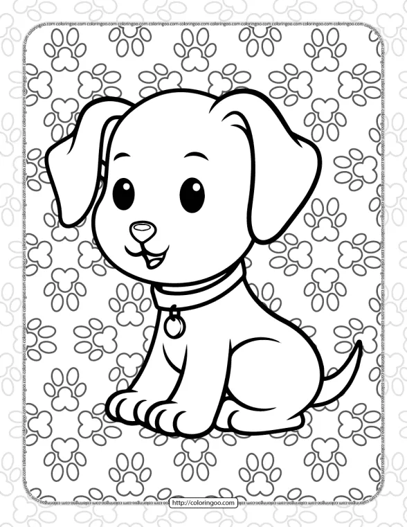 Cute Puppy Coloring Pages 1 cute puppy coloring pages
