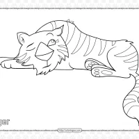 cute tiger pdf coloring pages