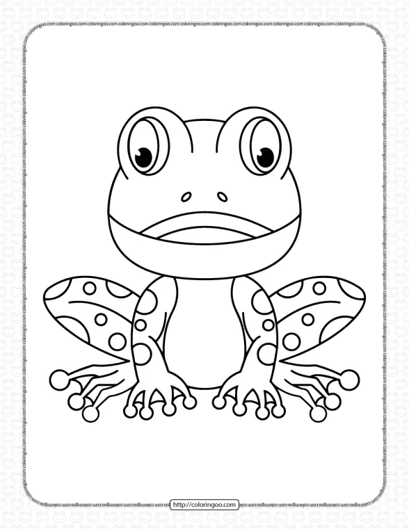 Free Printable Frog Coloring Pages 1 free printable frog coloring pages