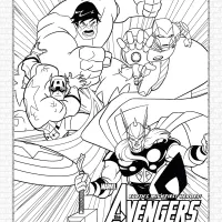 marvel the avengers characters coloring page
