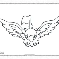pokemon chatot coloring pages 1