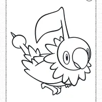 pokemon chatot coloring pages for kids