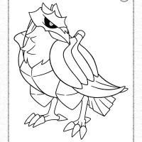 pokemon corviknight coloring pages