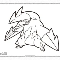 pokemon excadrill coloring pages
