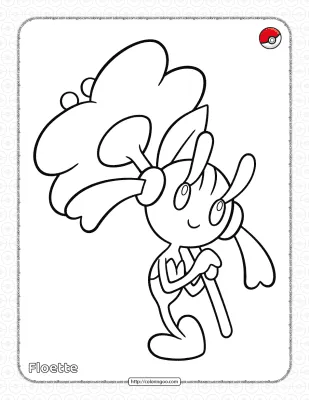 Pokemon Floette Pdf Coloring Page