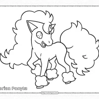 pokemon galarian ponyta coloring page