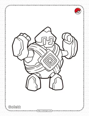 Pokemon Golett Coloring Pages