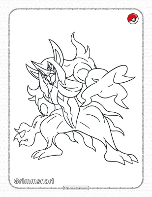 Pokemon Grimmsnarl Coloring Pages