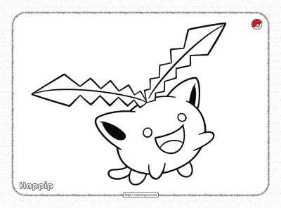 Pokemon Hoppip Pdf Coloring Page