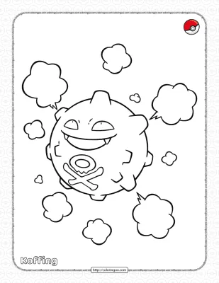 Pokemon Koffing Coloring Pages