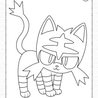 pokemon litten coloring pages