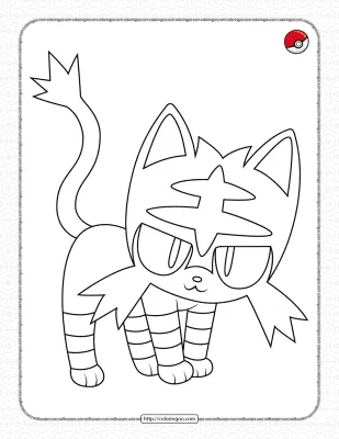 Pokemon Litten Coloring Pages