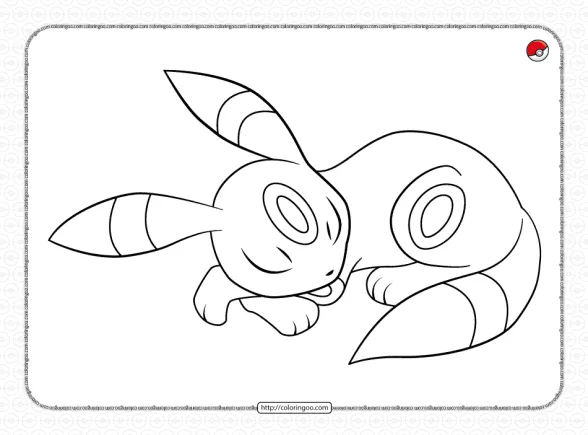 Pokemon Umbreon Coloring Pages 1 Pokemon Umbreon Coloring Pages