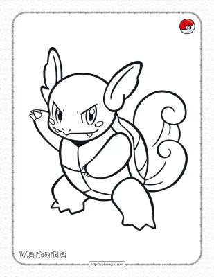 Pokemon Wartortle Pdf Coloring Page