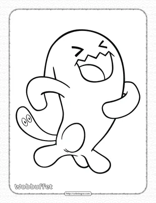 Pokemon Wobbuffet Coloring Pages