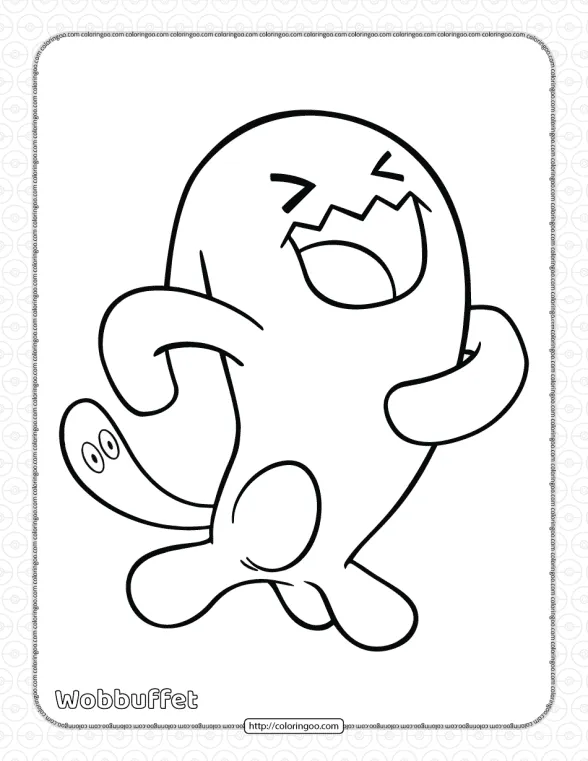 Pokemon Wobbuffet Coloring Pages 1 pokemon wobbuffet coloring pages