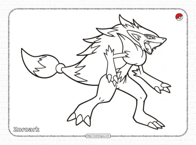 Pokemon Zoroark Pdf Coloring Pages