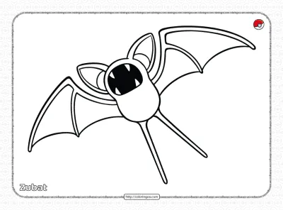 Pokemon Zubat Coloring Pages