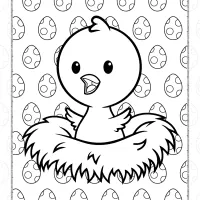 printable baby chick coloring pages
