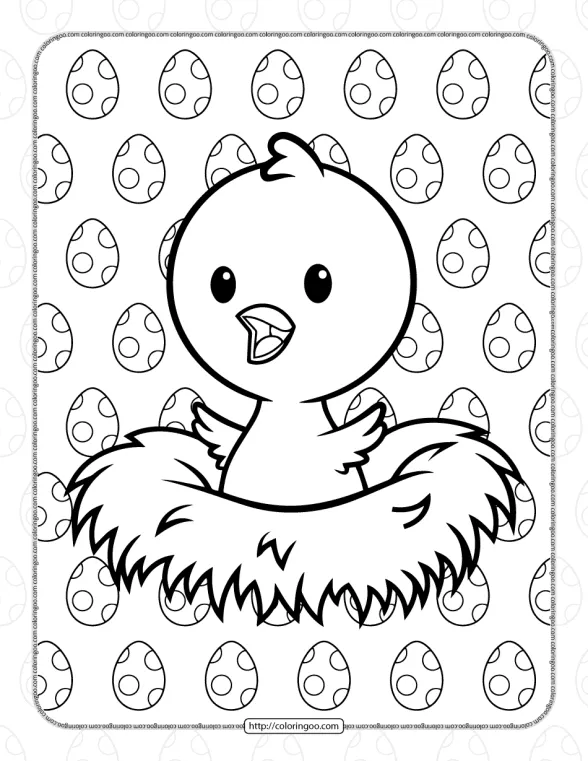 Printable Baby Chick Coloring Pages 1 printable baby chick coloring pages